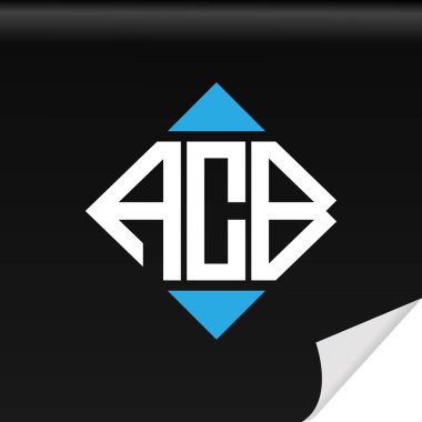 ACB harfi logosu vektör grafikli yaratıcı tasarım