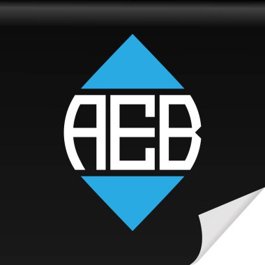 Vektör grafikli AEB harf logosu yaratıcı tasarımı