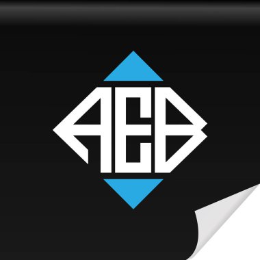 Vektör grafikli AEB harf logosu yaratıcı tasarımı