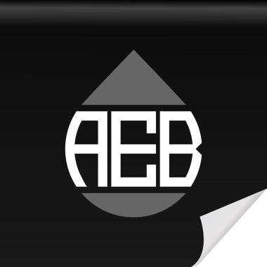Vektör grafikli AEB harf logosu yaratıcı tasarımı