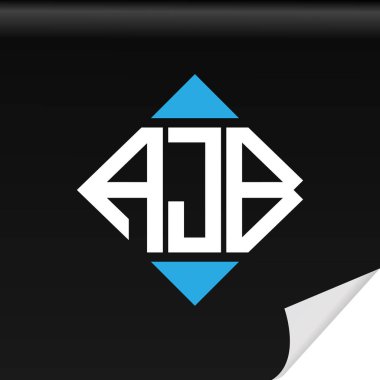 Vektör grafikli AJB harf logosu yaratıcı tasarımı