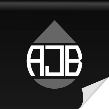 Vektör grafikli AJB harf logosu yaratıcı tasarımı