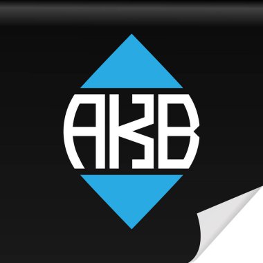AKB harf logosu vektör grafikli yaratıcı tasarım.