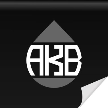 AKB harf logosu vektör grafikli yaratıcı tasarım.