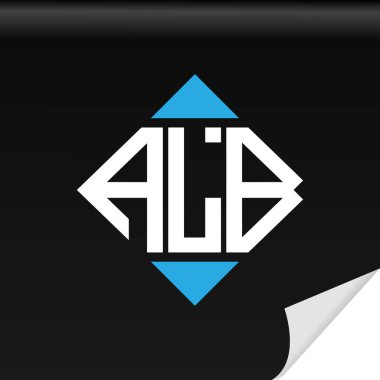 Vektör grafikli ALB harf logosu yaratıcı tasarımı.