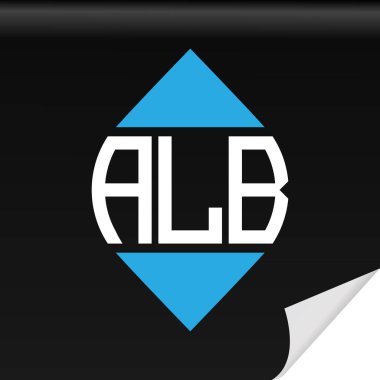 Vektör grafikli ALB harf logosu yaratıcı tasarımı.