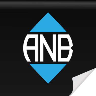 Vektör grafikli ANB harfi yaratıcı logo tasarımı.