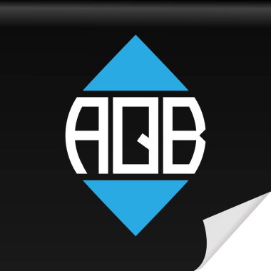 Vektör grafikli AQB harf logosu yaratıcı tasarımı.