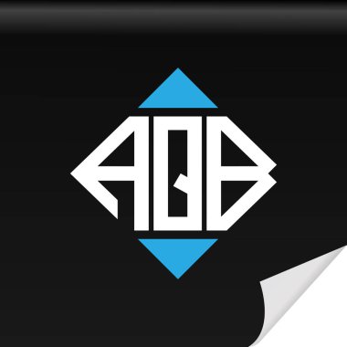 Vektör grafikli AQB harf logosu yaratıcı tasarımı.