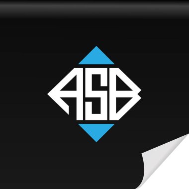 ASB harfi logosu vektör grafikli yaratıcı tasarım.