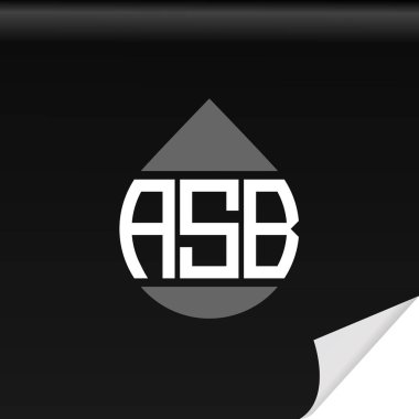 ASB harfi logosu vektör grafikli yaratıcı tasarım.