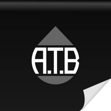 ATB harfi logosu vektör grafikli yaratıcı tasarım.