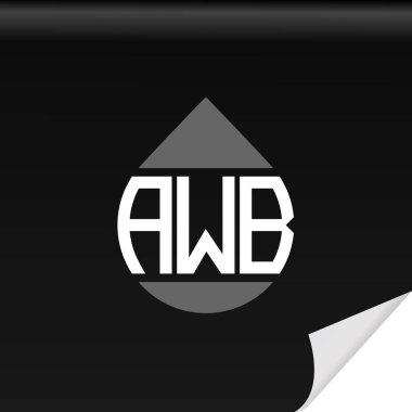 Vektör grafikli AWB harf logosu yaratıcı tasarımı.