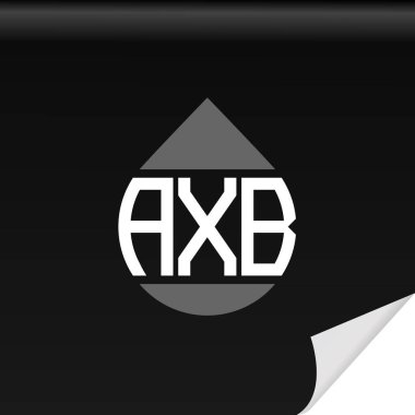 Vektör grafikli AXB harf logosu yaratıcı tasarımı.