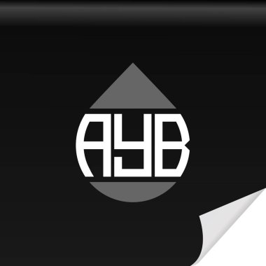 Vektör grafikli AYB harf logosu yaratıcı tasarımı.