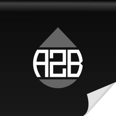 Vektör grafikli AZB harf logosu yaratıcı tasarımı.