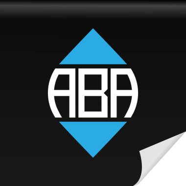 ABA harfi logosu vektör grafikli yaratıcı tasarım