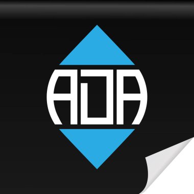 Vektör grafikli ADA harf logosu yaratıcı tasarımı