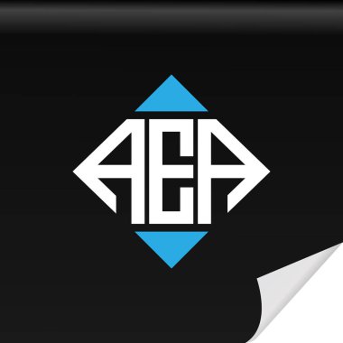 Vektör grafikli AEA harf logosu yaratıcı tasarımı