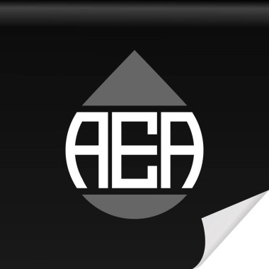 Vektör grafikli AEA harf logosu yaratıcı tasarımı