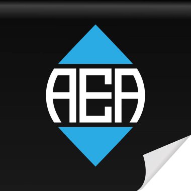 Vektör grafikli AEA harf logosu yaratıcı tasarımı