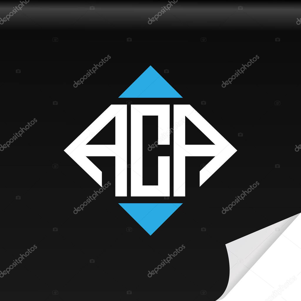 ACA letter logo creative design with vector graphic