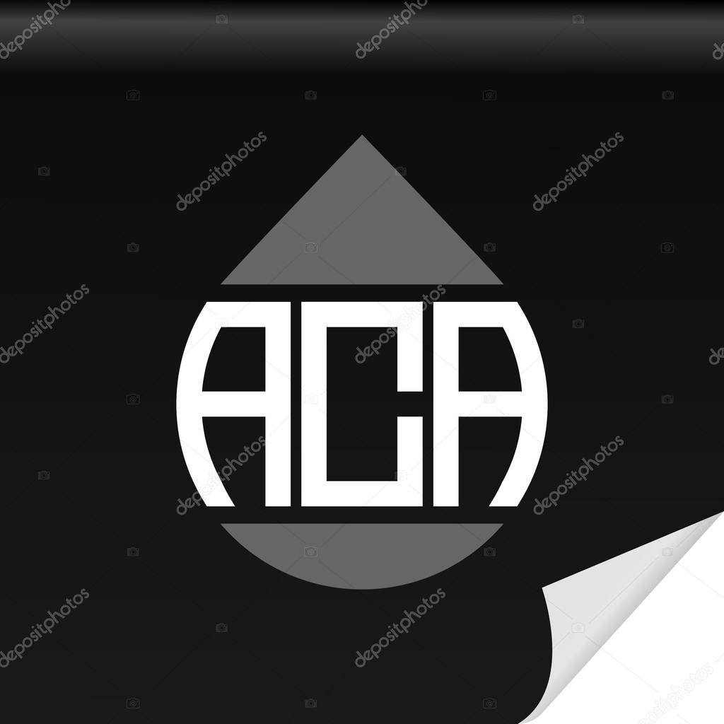 ACA letter logo creative design with vector graphic