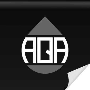 Vektör grafikli AQA yaratıcı harf logo tasarımı