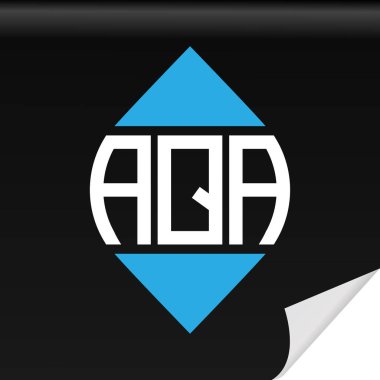 Vektör grafikli AQA yaratıcı harf logo tasarımı