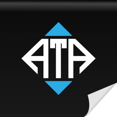 ATA, vektör grafikli harflerin baş harfleri logo tasarımı
