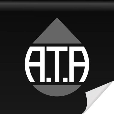 ATA, vektör grafikli harflerin baş harfleri logo tasarımı