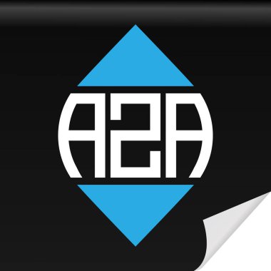 Vektör grafikli AZA yaratıcı harf logo tasarımı