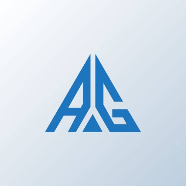 AG harfli logo yaratıcı tasarımı. AG benzersiz tasarım.