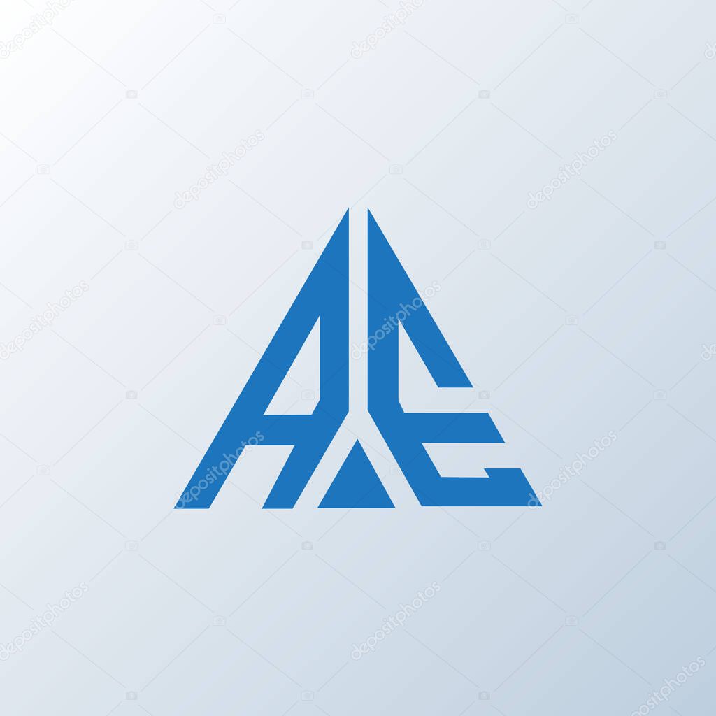 AE letter logo creative design. AE unique design.