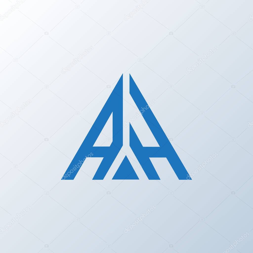 AH letter logo creative design. AH unique design.