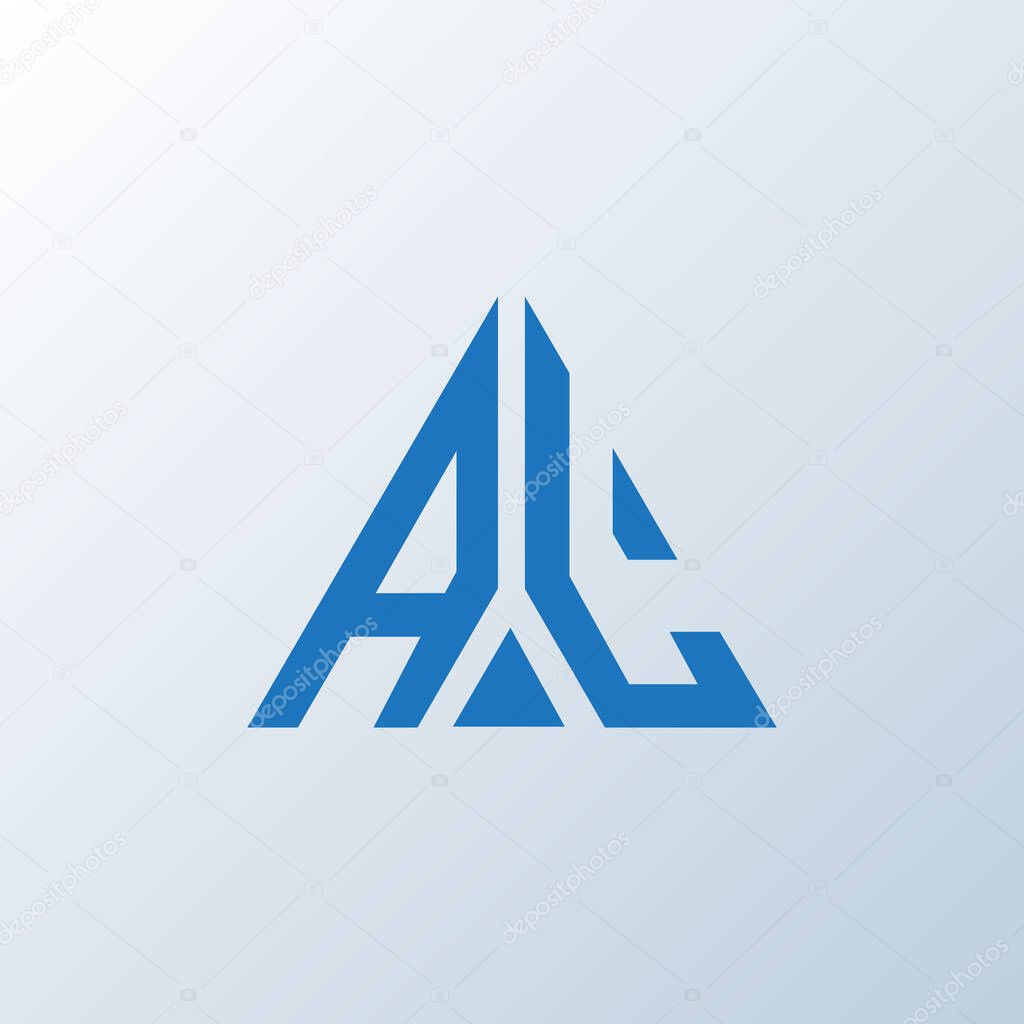 AL letter logo creative design. AL unique design.