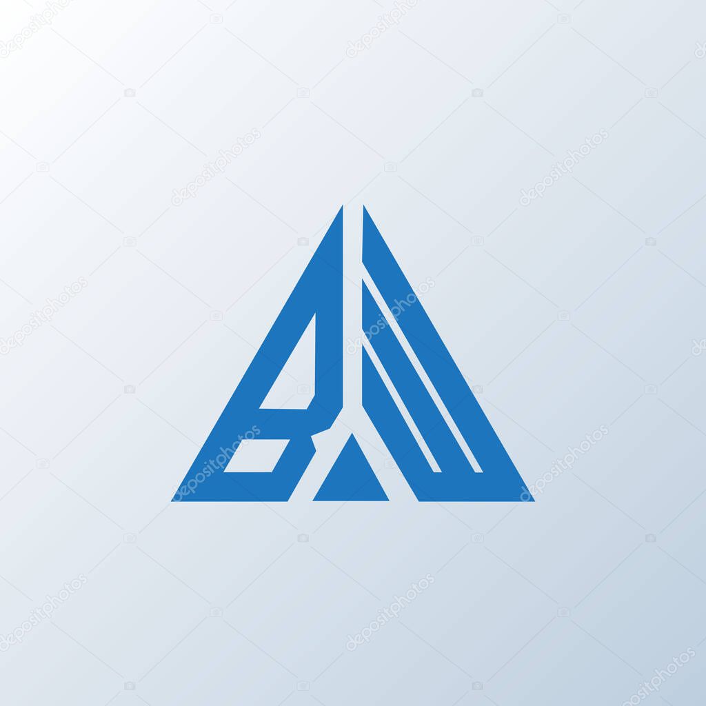 BW letter logo creative design. BW unique design.