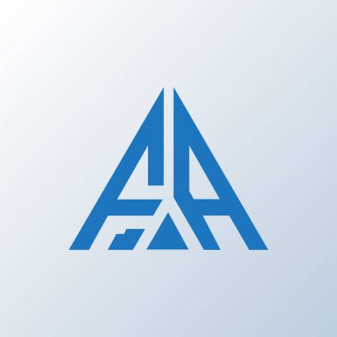 FA harf logosu yaratıcı tasarımı. FA eşsiz tasarım.