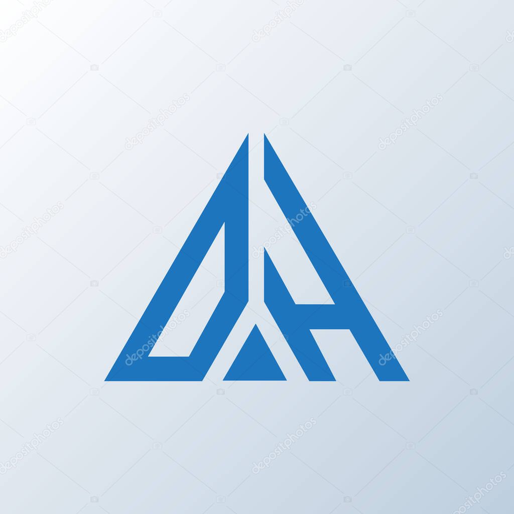 DH letter logo creative design. DH unique design.