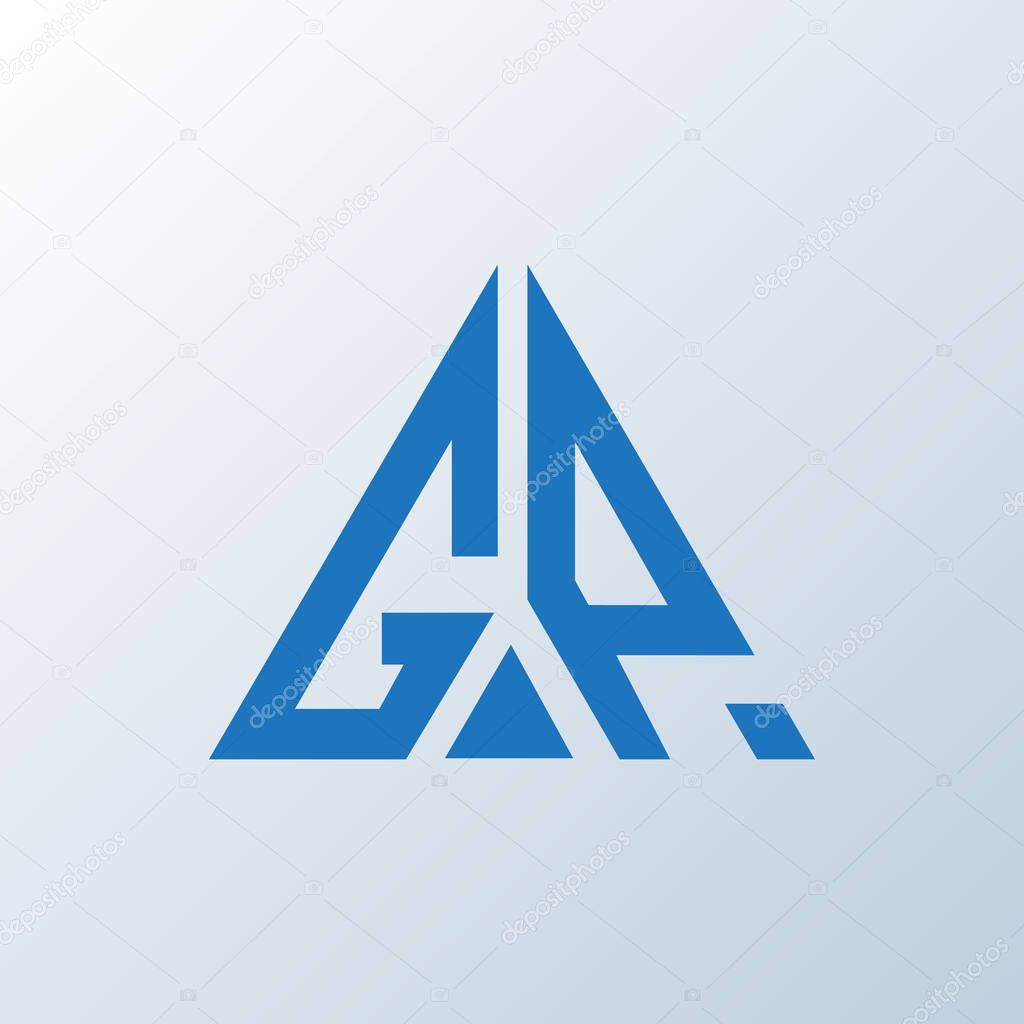 GP letter logo creative design. GP unique design.
