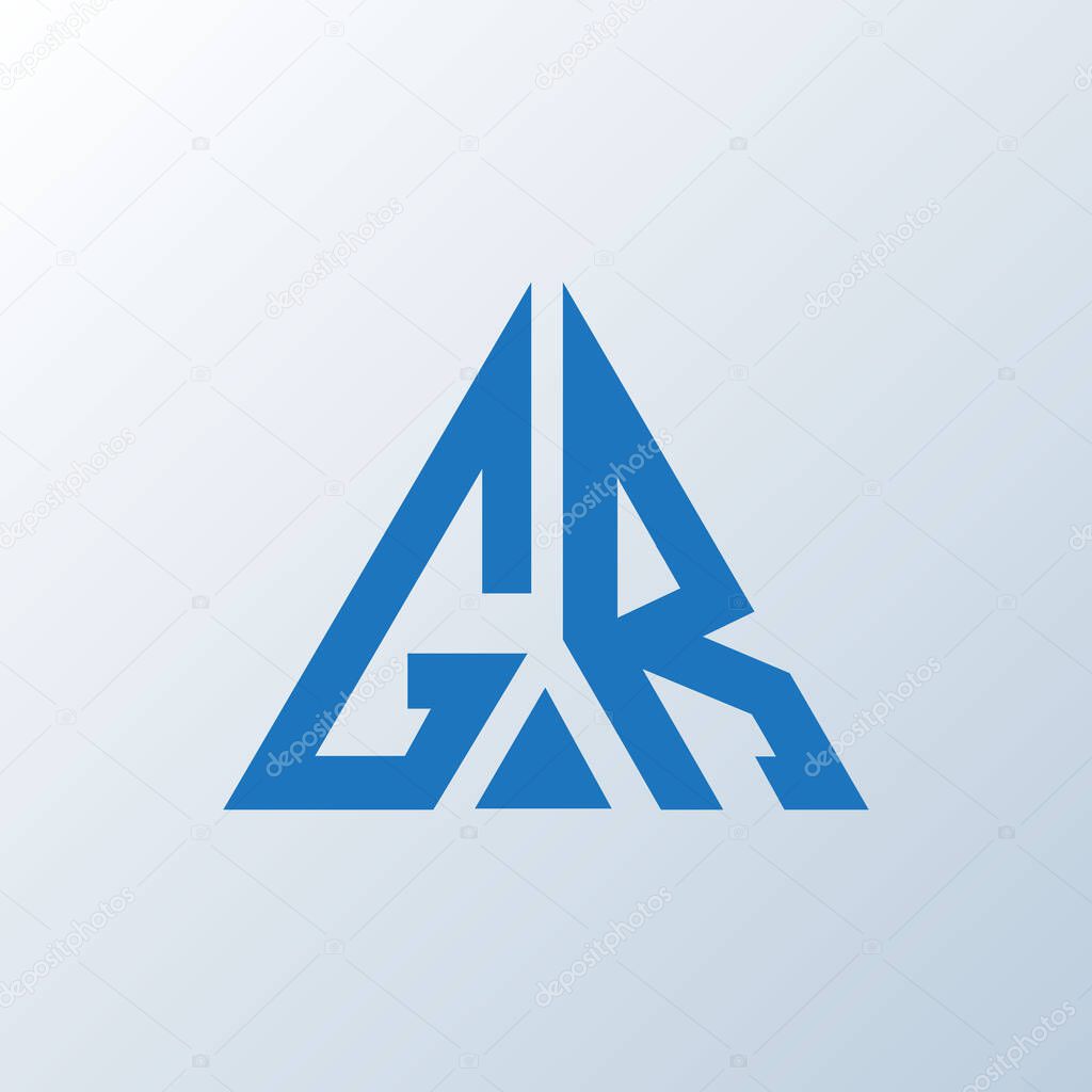 GR letter logo creative design. GR unique design.