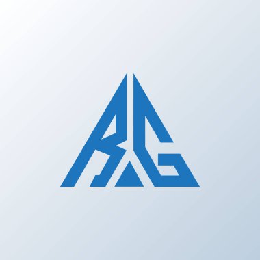 RG harf logosu yaratıcı tasarım. RG benzersiz tasarım.