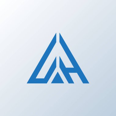 Uh mektup logosu yaratıcı tasarım. Eşsiz tasarım.