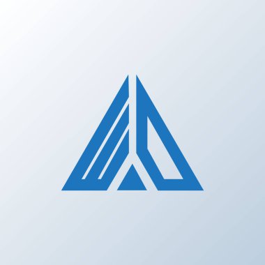 WD mektup logosu yaratıcı tasarım. WD benzersiz tasarım.