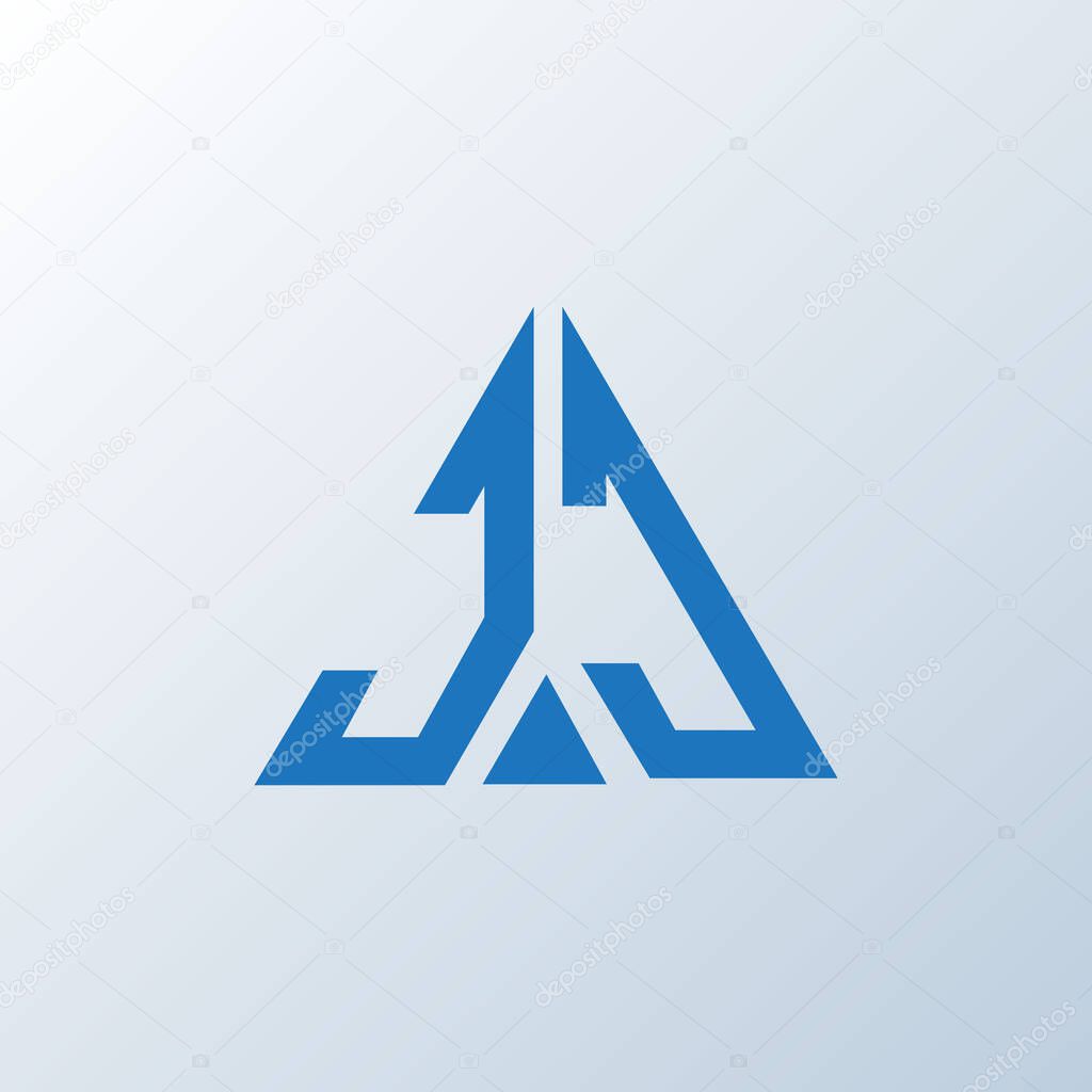 JJ letter logo creative design. JJ unique design.