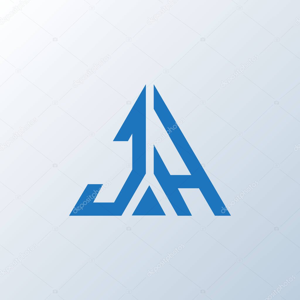 JH letter logo creative design. JH unique design.