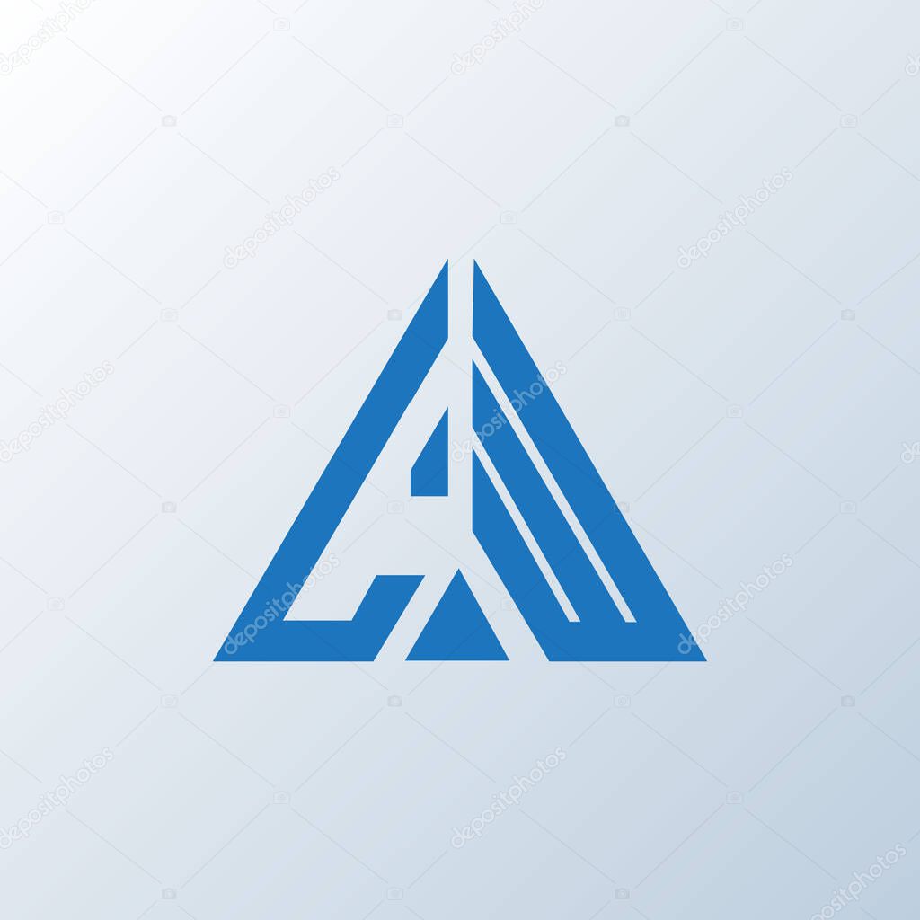 LW letter logo creative design. LW unique design.