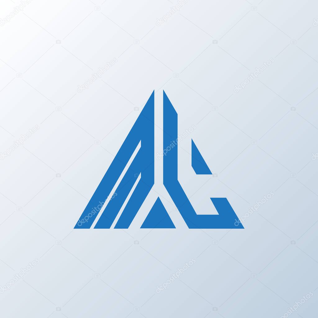 ML letter logo creative design. ML unique design.