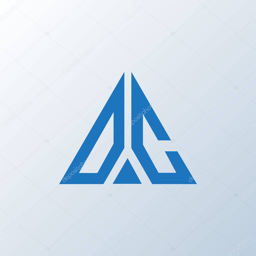OC letter logo creative design. OC unique design.