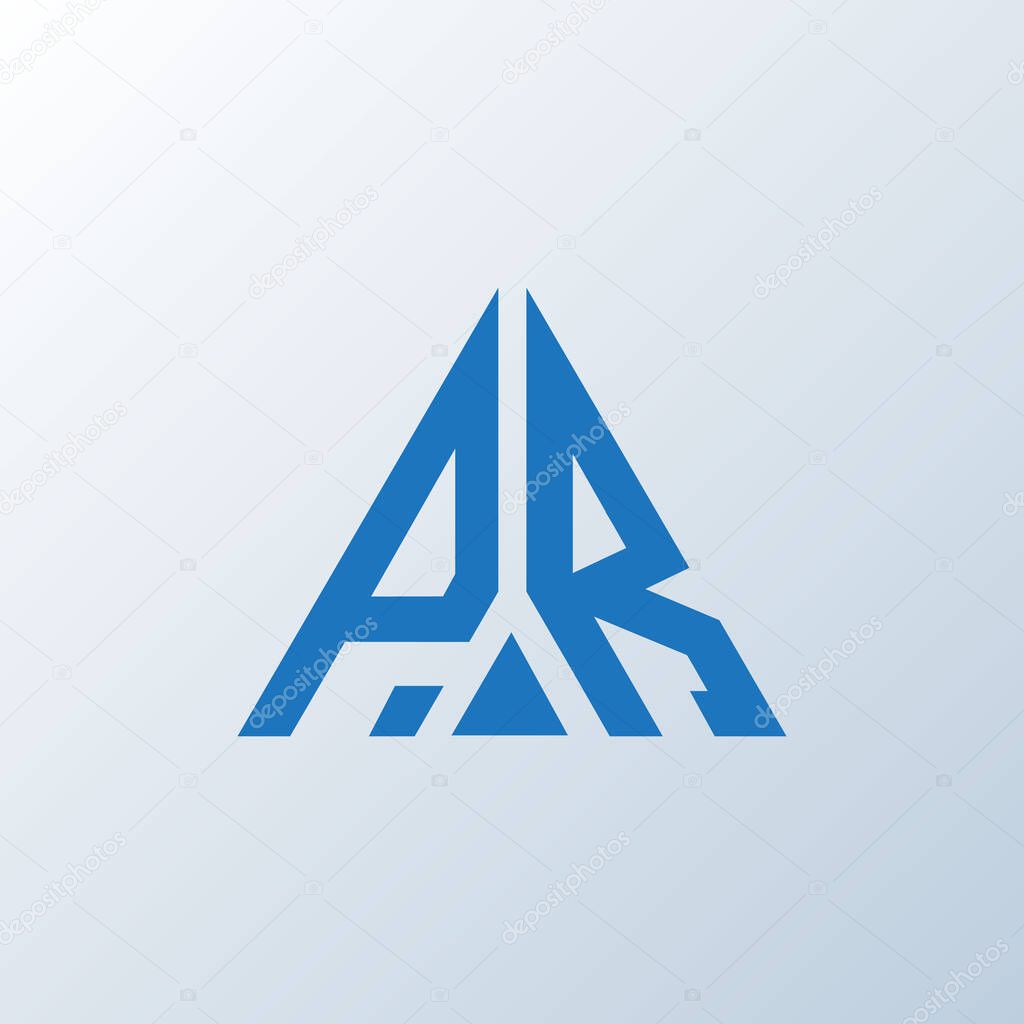 PR letter logo creative design. PR unique design.